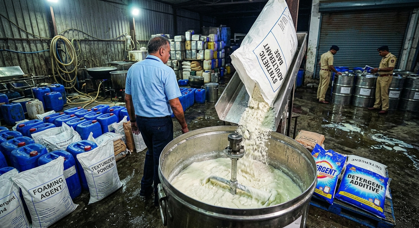 From Detergent to Dairy: ₹2,000-Crore Synthetic Milk Racket Exposed in Maharashtra